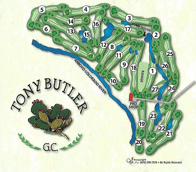Tony Butler Course Layout